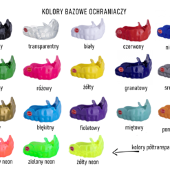 próbnik kolorów pod ochraniacze na zęby